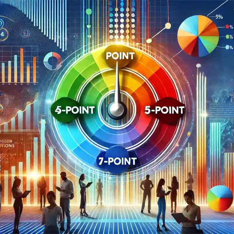 An abstract image showing different likert scales