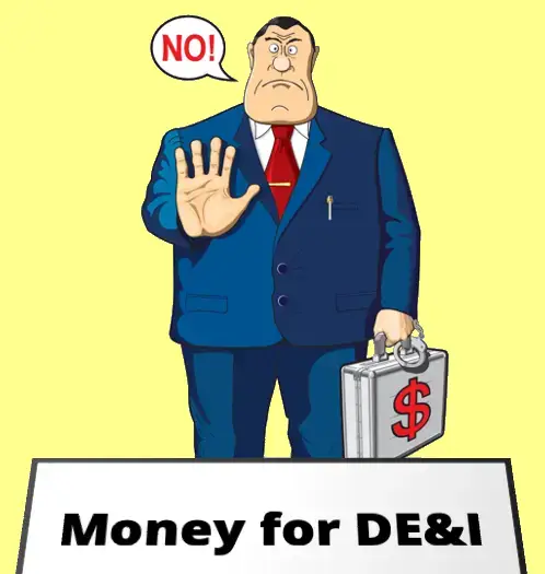 Board Member saying No to money for DE&I